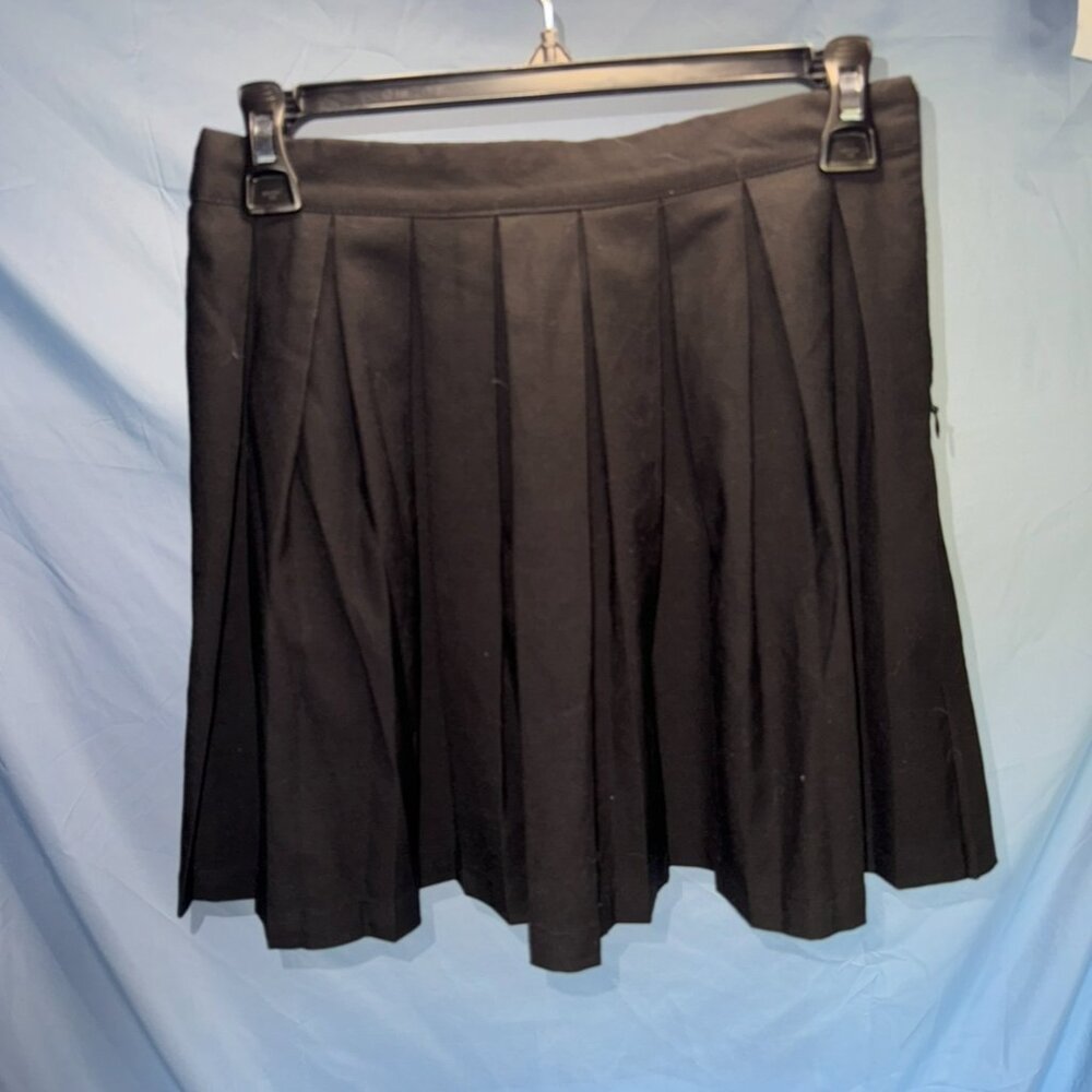 Black Cali 1850 Ruffled Tennis Skirt